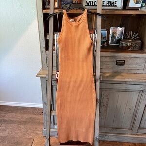 Line & Dot women’s Lori asymmetrical ribbed dress size small